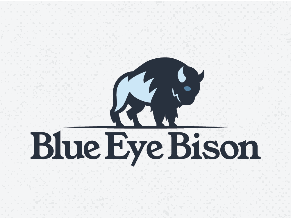 Primary color logo for Blue Eye Bison.