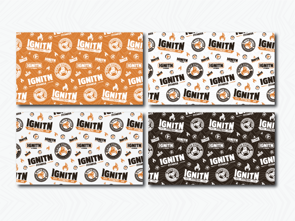 Ignitn Fitness branded patterns.