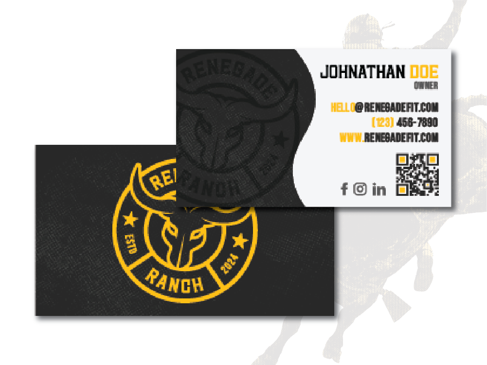 Renegade ranch business card design